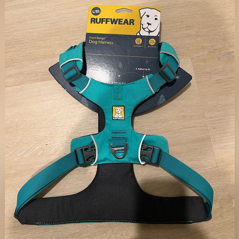 Ruffwear Dog Harness Front Range L XL Aurora Teal NEW